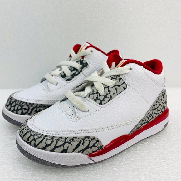 NIKE 832033-126 Jordan 3 Retro Sneaker - Little Kids 9C - Picture 4 of 11